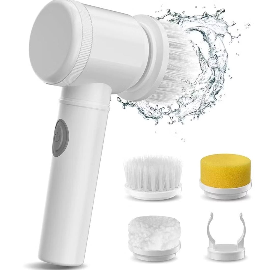 Escova Elétrica de Limpeza 7 em 1 Sem Fio Limpador Multiuso Prático Com Mais Duas Cabeças de Escova