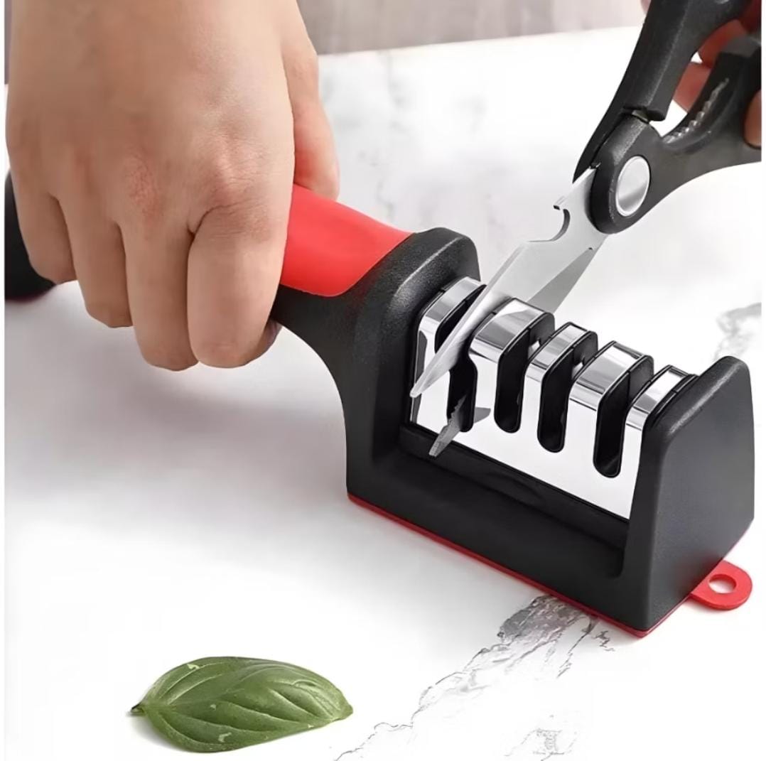 Amolador Afiador De Cozinha Facas Em Aço Inox Profissional Com 3 Afiadores Profissional Ferramenta Com Afiação Rápida - Image 4