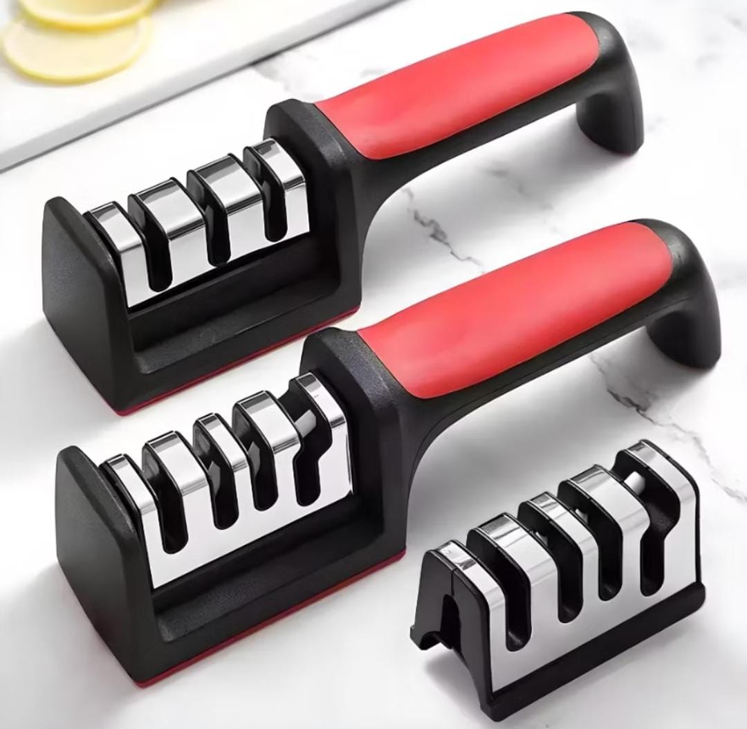 Amolador Afiador De Cozinha Facas Em Aço Inox Profissional Com 3 Afiadores Profissional Ferramenta Com Afiação Rápida - Image 5